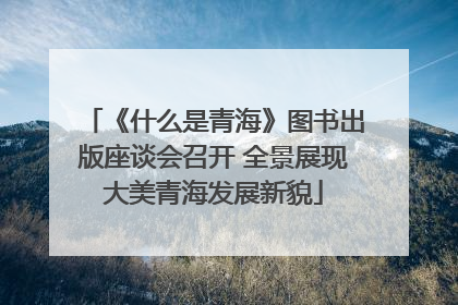 《什么是青海》图书出版座谈会召开 全景展现大美青海发展新貌