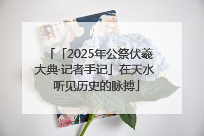 「2025年公祭伏羲大典·记者手记」在天水 听见历史的脉搏