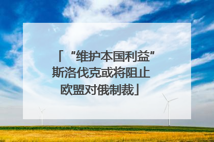 “维护本国利益” 斯洛伐克或将阻止欧盟对俄制裁
