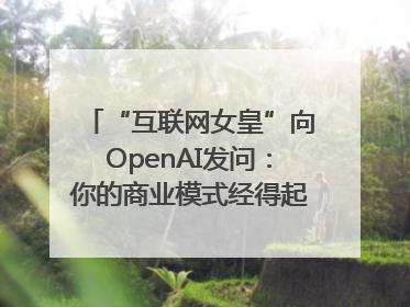 “互联网女皇”向OpenAI发问：你的商业模式经得起价格战考验么？