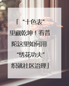 “十色表” 里藏乾坤！看普陀这里如何用 “绣花功夫” 织就社区治理
