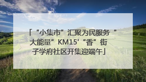 “小集市”汇聚为民服务“大能量”KM15′“香”街子学府社区开集迎端午
