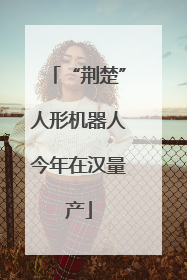 “荆楚”人形机器人今年在汉量产