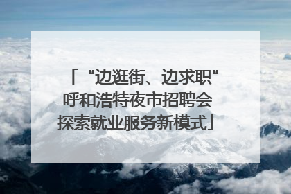 “边逛街、边求职” 呼和浩特夜市招聘会探索就业服务新模式
