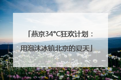 燕京34°C狂欢计划：用泡沫冰镇北京的夏天