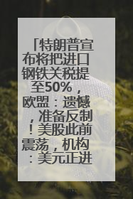 特朗普宣布将把进口钢铁关税提至50%，欧盟：遗憾，准备反制！美股此前震荡，机构：美元正进入熊市