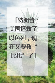 特朗普：美国拯救了以色列，现在又要救“比比”了