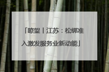 瞭望丨江苏：松绑准入激发服务业新动能