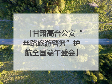 甘肃高台公安“丝路旅游警务”护航全国端午盛会