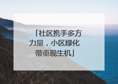 社区携手多方力量，小区绿化带重现生机