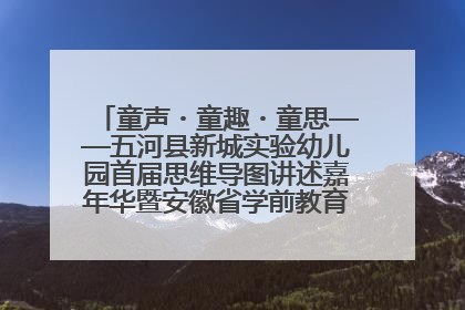 童声・童趣・童思——五河县新城实验幼儿园首届思维导图讲述嘉年华暨安徽省学前教育教研基地园项目阶段性成果展示活动