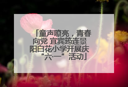 童声嘹亮，青春向党 宜宾筠连景阳白花小学开展庆“六·一”活动