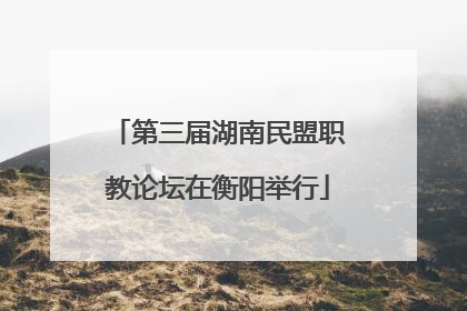 第三届湖南民盟职教论坛在衡阳举行