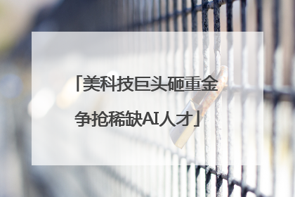 美科技巨头砸重金争抢稀缺AI人才