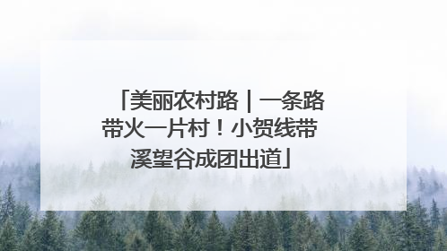美丽农村路｜一条路带火一片村！小贺线带溪望谷成团出道