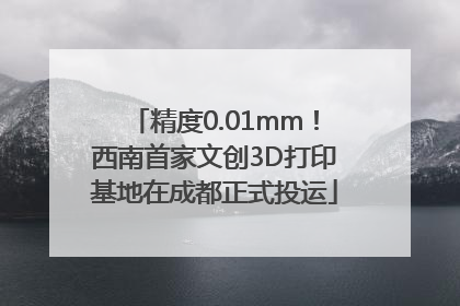 精度0.01mm！西南首家文创3D打印基地在成都正式投运