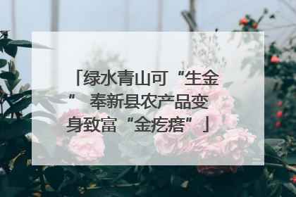 绿水青山可“生金” 奉新县农产品变身致富“金疙瘩”