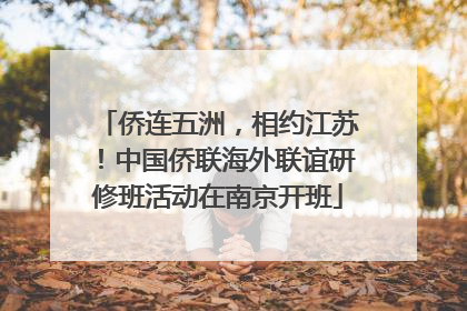 侨连五洲，相约江苏！中国侨联海外联谊研修班活动在南京开班