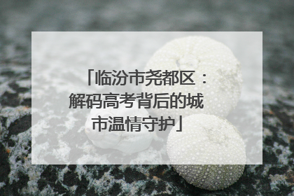 临汾市尧都区：解码高考背后的城市温情守护