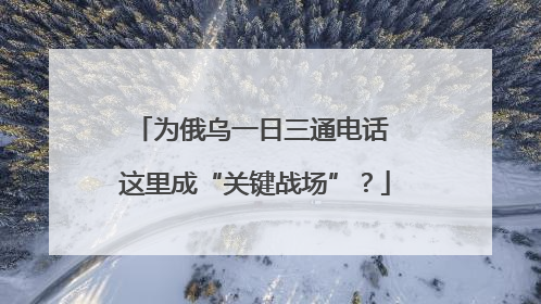 为俄乌一日三通电话 这里成“关键战场”？