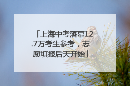 上海中考落幕12.7万考生参考，志愿填报后天开始