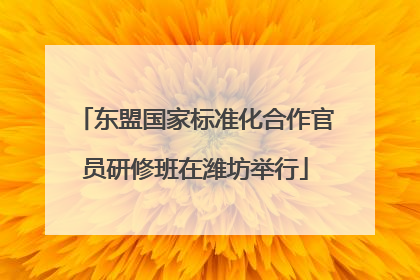 东盟国家标准化合作官员研修班在潍坊举行