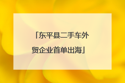 东平县二手车外贸企业首单出海