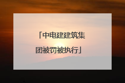 中电建建筑集团被罚被执行