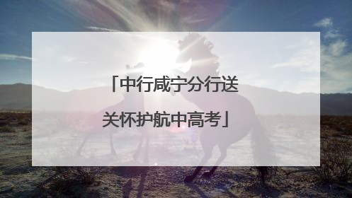 中行咸宁分行送关怀护航中高考