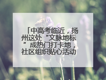 中高考临近，扬州这处“文脉地标”成热门打卡地，社区组织贴心活动为考生鼓劲