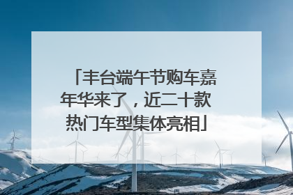 丰台端午节购车嘉年华来了，近二十款热门车型集体亮相
