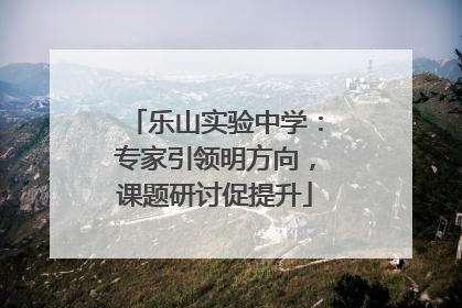 乐山实验中学：专家引领明方向，课题研讨促提升