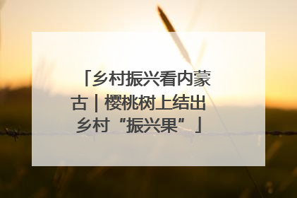 乡村振兴看内蒙古｜樱桃树上结出乡村“振兴果”