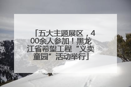 五大主题展区，400余人参加！黑龙江省希望工程“义卖童园”活动举行