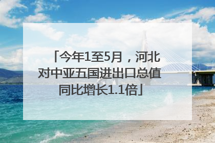 今年1至5月，河北对中亚五国进出口总值同比增长1.1倍