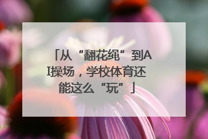 从“翻花绳”到AI操场，学校体育还能这么“玩”