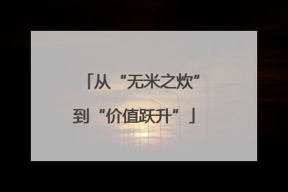 从“无米之炊”到“价值跃升”