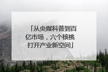 从央媒科普到百亿市场，六个核桃打开产业新空间
