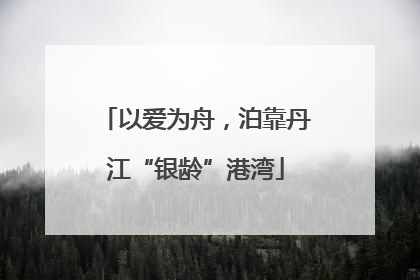 以爱为舟，泊靠丹江“银龄”港湾