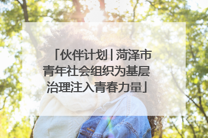 伙伴计划│菏泽市青年社会组织为基层治理注入青春力量