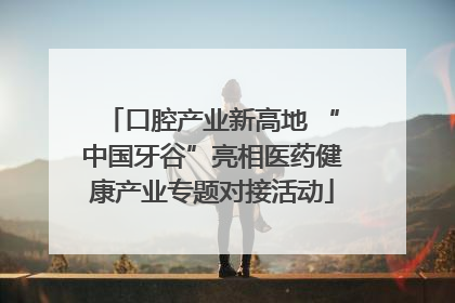 口腔产业新高地 “中国牙谷”亮相医药健康产业专题对接活动