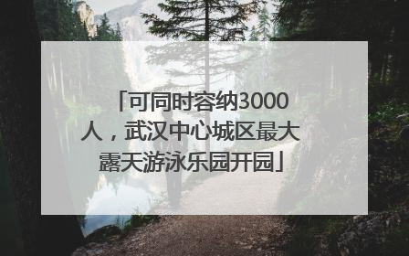 可同时容纳3000人，武汉中心城区最大露天游泳乐园开园