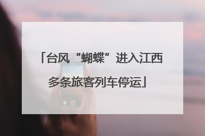 台风“蝴蝶”进入江西 多条旅客列车停运