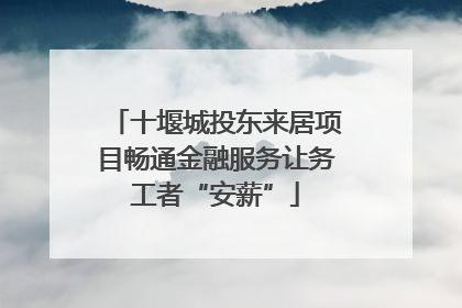 十堰城投东来居项目畅通金融服务让务工者“安薪”