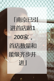 南京已引进首店超1200家，首店数量和能级齐步并进