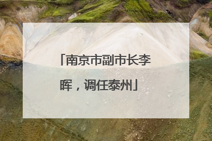 南京市副市长李晖，调任泰州