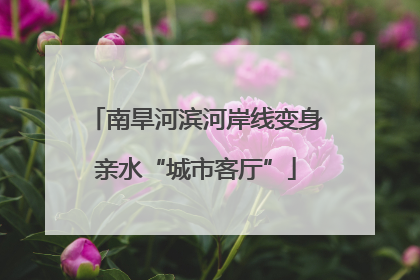 南旱河滨河岸线变身亲水“城市客厅”
