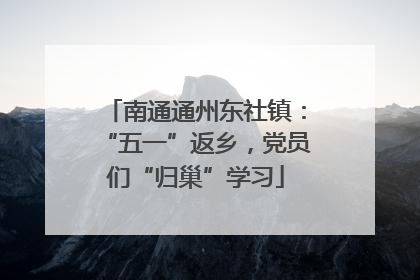 南通通州东社镇：“五一”返乡，党员们“归巢”学习