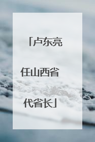 卢东亮任山西省代省长