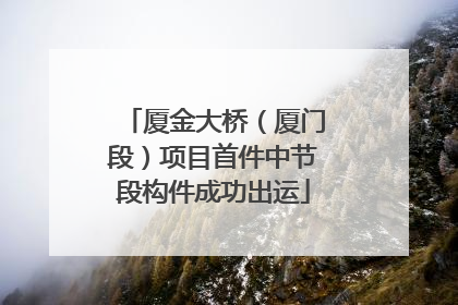 厦金大桥（厦门段）项目首件中节段构件成功出运